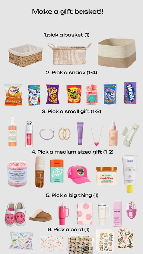 Not my idea #beauty #giftideas #giftguide #christmas Preppy Birthday Gifts, Making A Gift Basket, Shuffles Preppy, Girly Christmas Gifts, Birthday Presents For Friends, Preppy Gifts, Birthday Basket, Cute Birthday Ideas, A Gift Basket