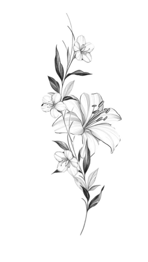 Lilly Tattoo Design, Lilly Flower Tattoo, Word Tattoo Ideas, Lillies Tattoo, Lily Flower Tattoos, Rose Tattoos For Women, Word Tattoo, Cool Tattoo, Cross Tattoo Designs