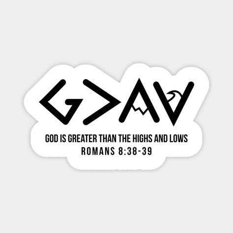 Christian Merchandise, Romans 8 38-39, Wave Logo, Christian Shirts, Greater Than, God Is, Peace Gesture, High & Low, Magnets