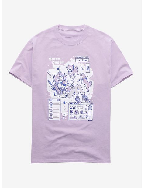 Purple Shirt Aesthetic, Vaporwave Shirt, Hot Topic Shirts, Avon Skin So Soft, Purple Tee, Aesthetic T Shirts, Clothes Aesthetic, Hoodie Tank Top, Guys And Girls