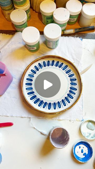 Evi Louka on Instagram: "Every plate is hand painted 👩🏻‍🎨
It looks effortless but every brushstroke is done with love and care 💙" Hand Painted Pottery Plates, Done With Love, Painted Pottery, Hand Painted Pottery, Love And Care, Painted Plates, Hand Painted Plates, Pottery Plates, Pottery Painting