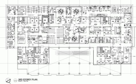 National Heart Centre / Broadway Malyan Hospital Floor Plan, Heart Hospital, Hospital Plans, Healthcare Architecture, Heart And Lungs, Heart Surgery, Cardiology, Health Center, Hospital Design