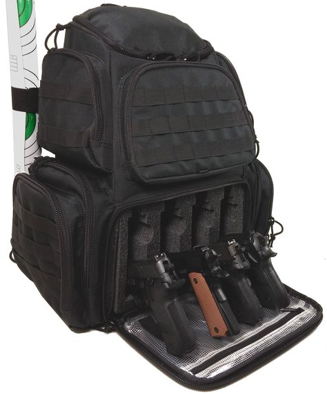 Ultimate Range bag Case Club Tactical 4-Pistol Backpack Molle Straps, Edc Bag, Survival Bag, Range Bag, Tactical Gear Loadout, Tactical Equipment, Tactical Clothing, Tactical Backpack, Tactical Bag