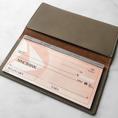 Checkbook Covers, Money Pouch, Checkbook Wallet, Checkbook Cover, Picture Design, Custom Engraving, Laser Engraved, Initials, Card Holder