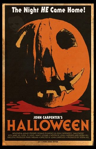 Halloween Vintage Slasher Movie Posters, The Night He Came Home, Halloween Town Movie Poster, Halloween Movie Poster, Halloween 1978 Poster, 1980s Horror Movie Posters, Halloween Movie Poster 1978, Classic Horror Movies Posters, John Carpenter Halloween