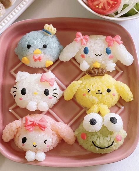 Cute Meals, Hello Kitty Restaurant, Kawaii Cooking, Cute Baking, Cute Snacks, Cute Food Art, Hello Kitty Birthday, Japanese Snacks, Sweet Snacks Recipes