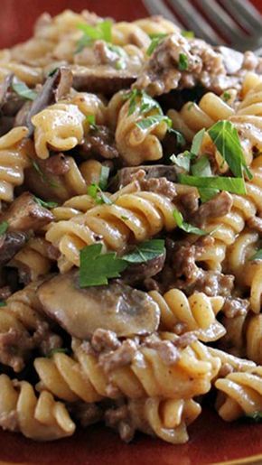 One Pot Ground Beef Stroganoff ~ full of beefy flavor. And there is only one pot to clean up after dinner! One Pot Ground Beef Stroganoff, Stroganoff Beef, Pinterest Food, Ground Beef Stroganoff, Salad Pasta, Interesting Recipes, Awesome Nails, Good Eat, Beef Stroganoff