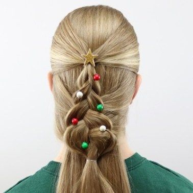 Hairstyle For Christmas, A Cute Hairstyle, Toddler Girl Haircut, Christmas Tree Hair, Baby Haircut, Drawing Hairstyles, Dunner Wordend Haar, Mermaid Braid, Tree Braids