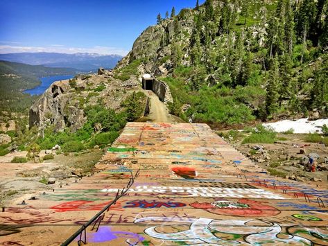 Donner Pass Summit Tunnel – Hidden California Lake Tahoe Trip, Tahoe Trip, San Francisco Neighborhoods, Donner Lake, Lake Tahoe Vacation, Short Vacation, Nevada Mountains, California History, Long Road Trip