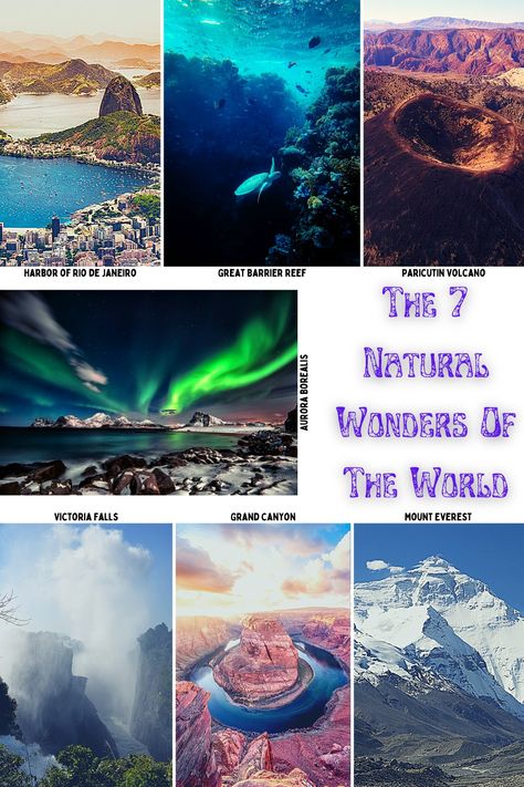 Explore the Seven Natural Wonders of the World 7 Natural Wonders Of The World, 8 Wonders Of The World, 7 World Wonders, 7 Natural Wonders, Natural Wonders Of The World, Nature Wonders, Natural Photography, Adventure Travel Explore, Adventure Vacation