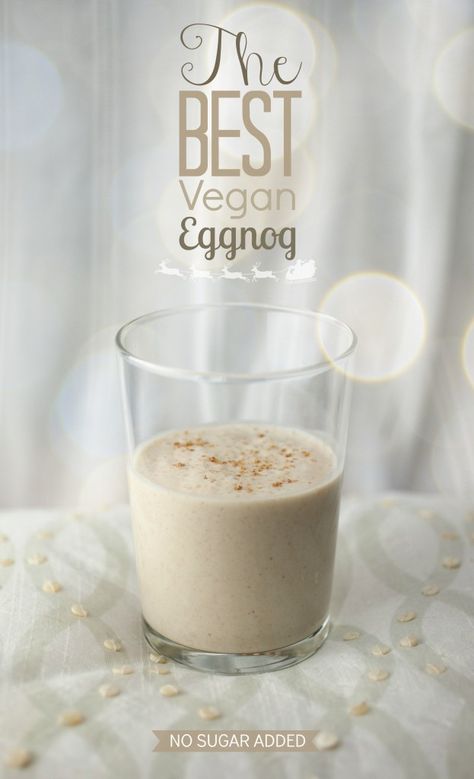 The Best Vegan Eggnog I have ever had!!! And so healthy compared to the sugary store bought nog. Vegan Eggnog Recipe, Eggnog Dessert, Vegan Eggnog, Smoothies Vegan, Vegan Egg, Vegan Holiday Recipes, Vegan Christmas Recipes, Vegan Holiday, Holiday Drink