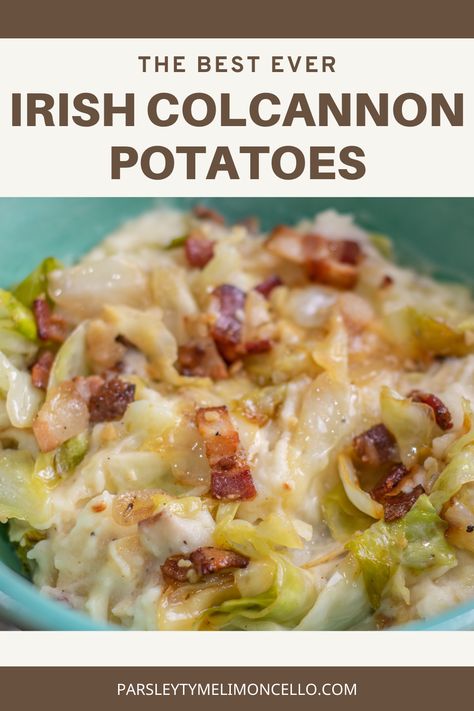 Using Mashed Potatoes, Irish Dinner Recipes, Colcannon Potatoes, Irish Colcannon, Colcannon Recipe, Potatoes Cabbage, Delicious Potatoes, School Pizza, Party Potatoes