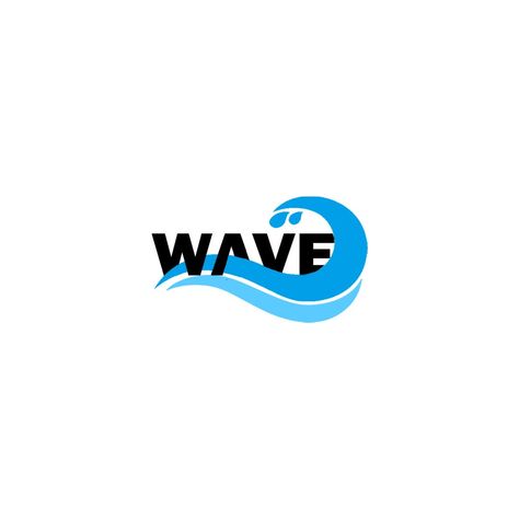 Wave Logo Design Ideas, Wave Logo Design, Wave Splash, Tide Logo, School Book Covers, Wave Logo, Logo Design Set, Swim School, Water Logo