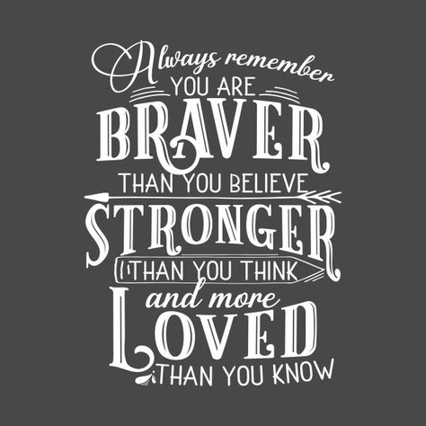 Check out this awesome 'Always+remember+you+are+braver+than+you+believe' design on @TeePublic! You Are Braver Than You Think, Always Remember You Are Braver, You Are Braver Than You Believe, Loved Quote, Graduation Pic Ideas, Graduation Pic, Loyalty Quotes, Kids Quotes, Fun Cards