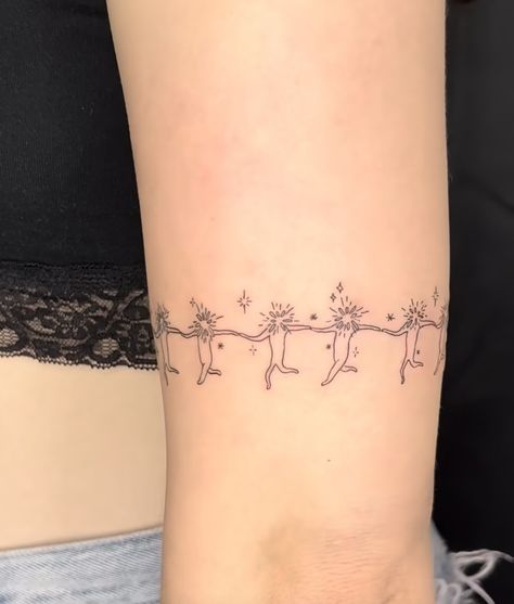 Howls Moving Castle Spirits Tattoo, Tin Man Tattoo Ideas, Studio Ghibli Dust Sprites Tattoo, Dancing Stars Howls Moving Castle, Traditional Studio Ghibli Tattoo, Tiny Ghibli Tattoo, Howls Moving Castle Dancing Stars Tattoo, Howls Moving Castle Star People Tattoo, Dairy Tattoo