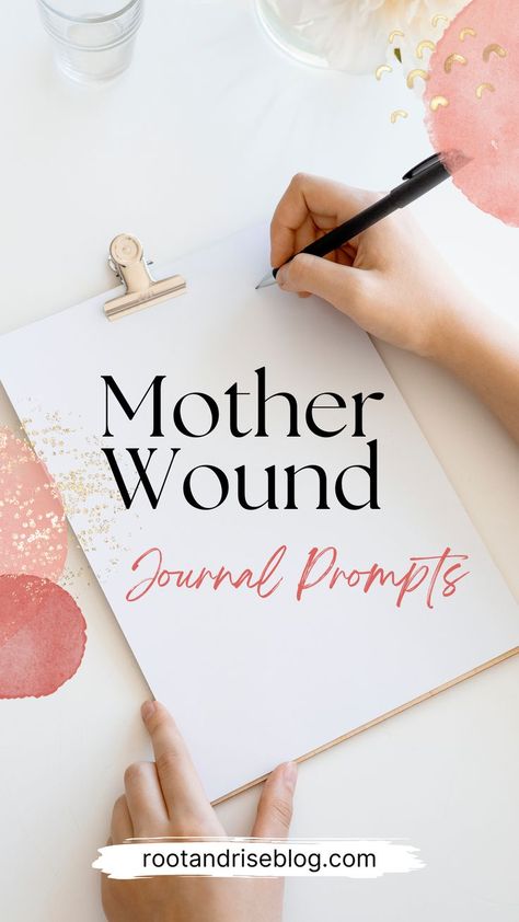 Over 40 journal prompts for anyone wanting to heal a mother wound left by a complicated mother child relationship - maybe it was an absent mother, a toxic mother, a neglectful mother, an abusive mother, a narcissistic mother, or just an unhealthy relationship with your mother growing up. These powerful journal prompts for mother wounds will help you break generational cycles of toxicity and trauma, heal your inner child, reparent yourself, and start generational healing. Journal Prompts For Healing, Toxic Mother, Mother Daughter Journal, Prompts For Healing, Parenting Journal, Mother Wound, Journal Prompts For Adults, Family Journal, Mom Journal