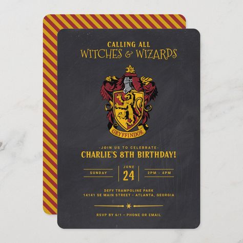 Harry Potter Birthday Invitations, Kids Chalkboard, Chalkboard Birthday, Chalkboard Invitation, Harry Potter Birthday Party, Hogwarts Crest, Harry Potter Theme, Birthday Chalkboard, Harry Potter Birthday