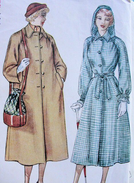 Hood Vintage Capsule Wardrobe, Raincoat Pattern, Raincoat Outfit, Green Raincoat, Long Rain Coat, Dress Making Patterns, Hooded Raincoat, Raincoats For Women, Coat Patterns