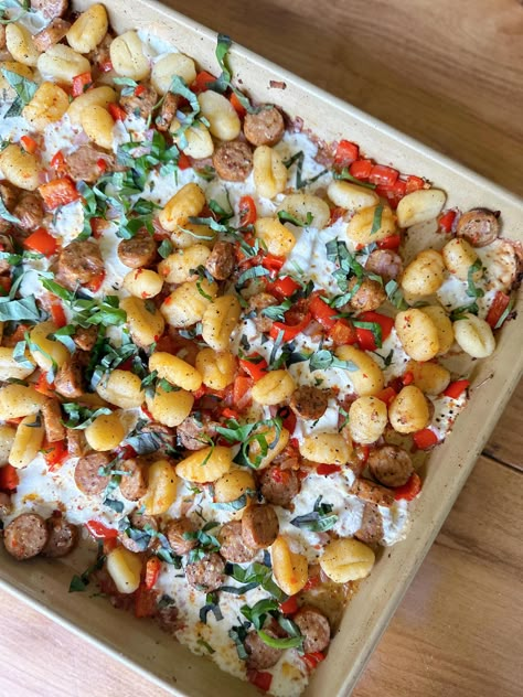 Trader Joe’s Spicy Gnocchi & Sausage Sheet Pan Dinner — The Hungry Hooker Trader Joe’s Dinners, Trader Joes Spicy Jalapeno Chicken Sausage Recipes, Trader Joes Pizza Recipe, Crispy Sheet Pan Gnocchi With Sausage And Peppers, Easy Trader Joe’s Meals Healthy, Sweet Potato Gnocchi Trader Joe’s, Trader Joe’s Sheet Pan Gnocchi, Trader Joe’s Jalapeno Chicken Sausage, Trader Joes Recipes Dinner