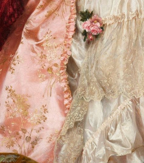 Monet Spring, Rococo Aesthetic, Era Victoria, Rococo Art, Dress Painting, Rennaissance Art, Royal Aesthetic, Princess Core, Rococo Style