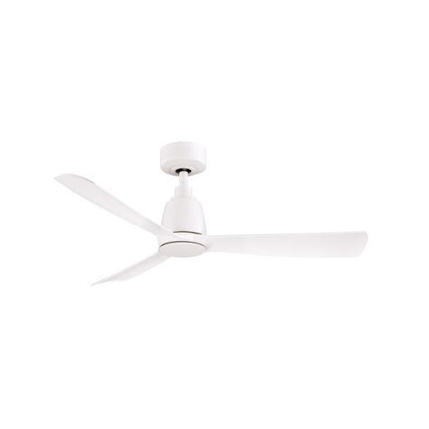 FANIMATION Kute 44 in. Indoor/Outdoor Matte White Ceiling Fan with Remote Control and DC Motor-FPD8547MW - The Home Depot Simple Ceiling Fan, Fanimation Ceiling Fan, Ceiling Fan Motor, Propeller Ceiling Fan, Brushed Nickel Ceiling Fan, Ceiling Fans Without Lights, Ceiling Fan Light Kit, White Ceiling Fan, Outdoor Fan