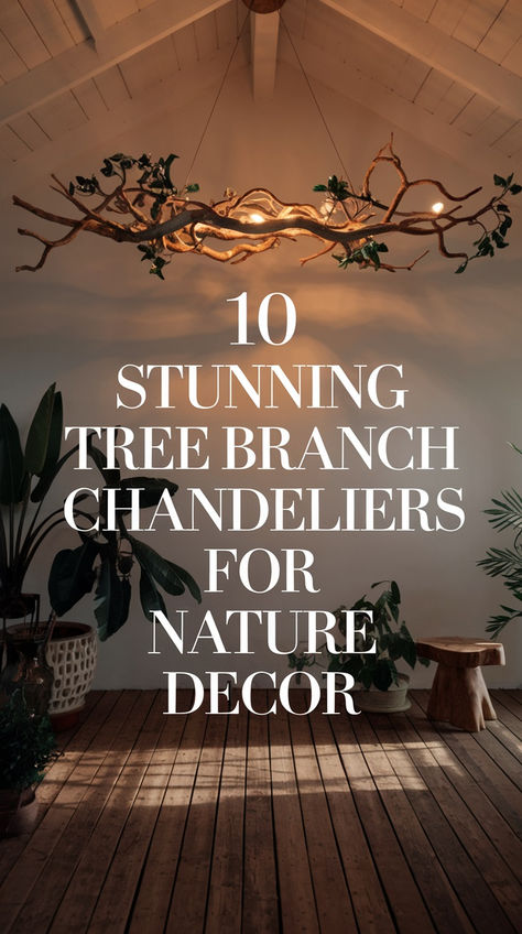 10 Stunning Tree Branch Chandeliers to Elevate Your Space Branches On Ceiling, Branch Light Fixture, Tree Branch Light, Tree Branch Chandelier, Twig Chandelier, Christmas Chandelier, Tree Branch Decor, Bring Nature Indoors, Lighted Branches