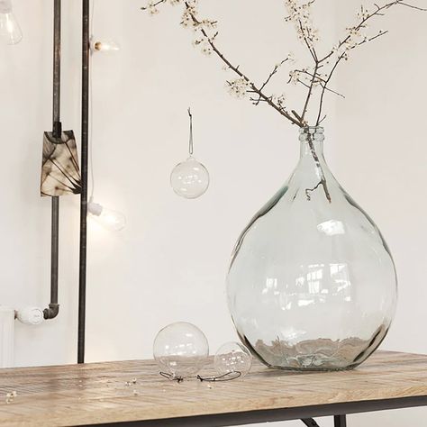 Glass Bottle Vase Large – clear - Corso Glass Bottle Vase, Vase Large, Glassware Kitchen, Big Bottle, Side Table With Storage, Book Candle, Candle Diffuser, Bottle Vase, Floor Vase