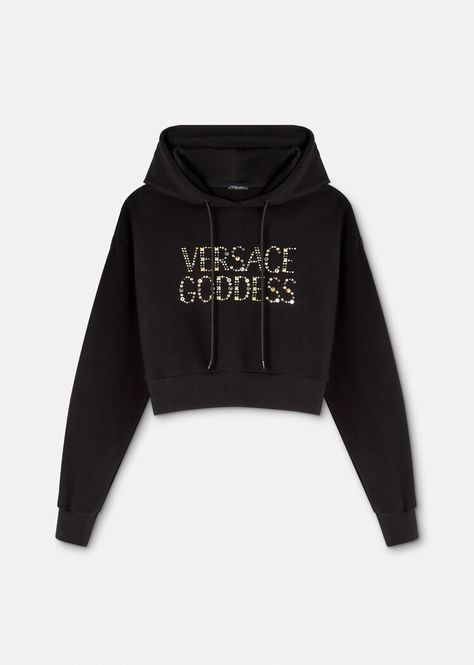 Goddess Logo, Versace Hoodie, Hoodie Women, Crop Hoodie, Fashion Inspiration Design, Favorite Sweater, Luxury Clothing, Hoodies For Sale, Fall Winter Outfits