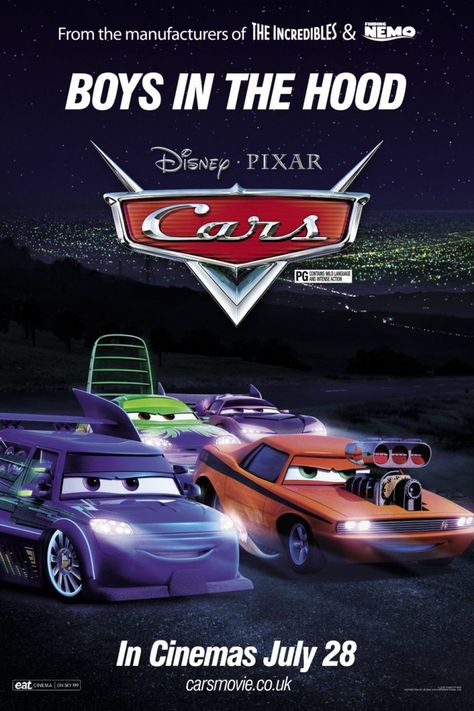 Disney Pixar CARS: The UK Tuners Poster of Ought ’06 Cars Movie Poster, Cars 2 Movie, Pixar Poster, Cars 2006, Animated Movie Posters, Movie Cars, Cars 4, Cars Characters, Poster Movie