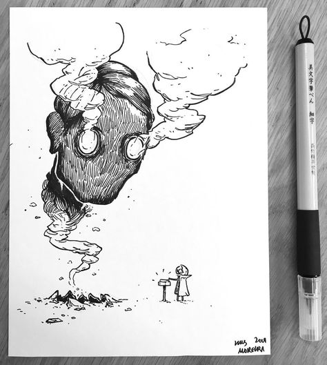 Demon Ink Drawing, Inktober 2023 Drip, Inktober 2023 Dream, Wander Inktober, Demon Inktober, Dream Inktober, Ghibli Animation, Inktober Ideas, Ink Sketching