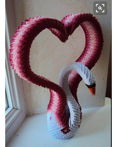 3d Origami: Swan 4BA 3d Origami Swan, Dragon Origami, 3d Origami Heart, 3d Origami Tutorial, Origami Swan, Origami Models, Origami And Kirigami, Origami Patterns, Origami Paper Art