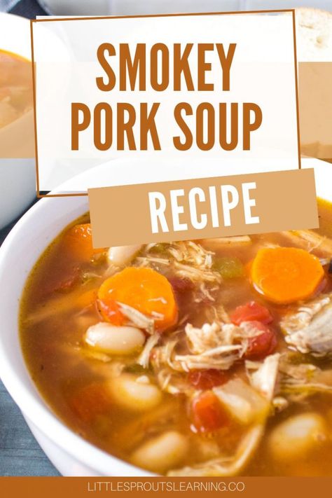 Soup Using Leftover Pulled Pork, Leftover Pulled Pork Soup Recipes, Pork Roast Soup Leftover, Smoked Pork Soup Recipes, Leftover Pork Loin Recipes Soup, Recipes Using Pork Broth, Leftover Pork Roast Soup Recipes, Pork Roast Soup Recipes, Soup With Pork Tenderloin