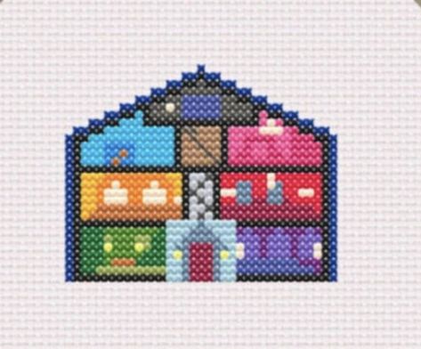 Lover House, House Cross Stitch, Easy Perler Beads Ideas, Perler Bead Templates, Perler Crafts, Diy Perler Bead Crafts, Pinterest Diy Crafts, Diy Perler Beads, Beaded Cross Stitch