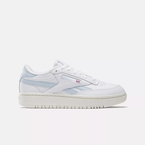 Club C Revenge Women's Shoes - White / Feel Good Blue / Chalk | Reebok Reebok Club C Double, Club C Revenge, Lifestyle Shoes, Reebok Sneakers, Reebok Club C, Cross Training Shoes, Club C, Black Trainers, Reebok Women