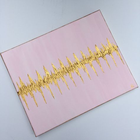 Heartbeat Painting, Rainbow Cricut, Gifts For Pregnant Friend, Baby Sonogram, Unique Nursery Decor, Cricut Inspiration, Craft Trends, Baby Heartbeat, Abstract Art Diy