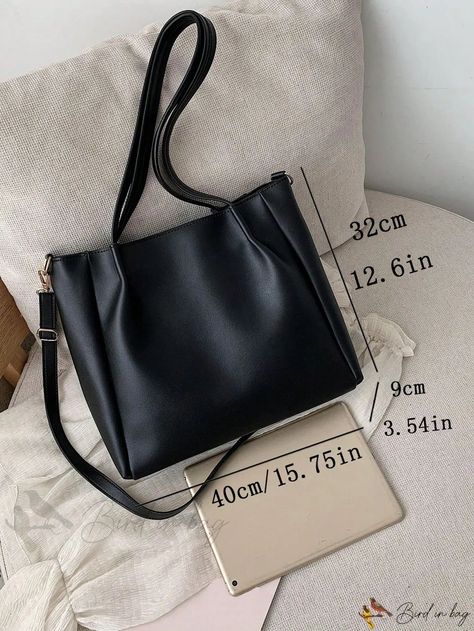 Bird in Bag - Shoulder Tote Bag, Large Capacity Tote Bag for Work and Travel for Teen Girls, College Students, Rookies and White- College Bags For Girls Student, College Bags For Girls, Black Side Bag, Tote Bag For Work, Luxury Tote Bags, My Style Bags, Canvas Leather Bag, Diy Bag Designs, Work And Travel