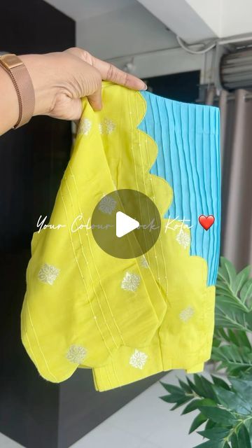 Handcrafted Sarees by Shobana Nithin on Instagram: "‼️Single Piece Edition‼️Comment “Link” to get Direct link 🔗of the product.

Line yellow silk blouse with sea blue Kota Self weaved Saree with Stitched Blouse🌸

FLAT OFF Trending sale | Ready made | hand worked | Custom fit | stitched Blouse Collections | Sarees | 

Listed under Sarees..!
www.threadslabel.com
Hurry up before offer ends...!!

Whatsapp 9380266067

#reelsinstagram #reels #saree #sareelove #sareefashion #hyderabad #chennai #bangalore #sareestyle #designersarees #sareesusa #sareesuk #sareestyling101 #sales #samyakk #trending #celebrity #celebritystyle #celebritysareesonline #sarees #organzasaree #organza #blackblouse #velvetblouse" Organza Silk Saree Blouse Designs, Kota Silk Saree Blouse Designs, Organza Saree Blouse Design, Organza Blouse Design, Kota Saree Blouse Designs, Blouse Designs For Organza Sarees, Trending Blouse Designs For Silk Saree, Trending Saree Blouse Designs, Organza Saree Blouse