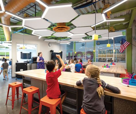 Future Classroom Design Architecture, School Maker Space Design, Stem School Design, Innovation Lab Design, Future School Design, Maker Space Design, Science Classroom Design, Innovative Classroom Design, Stem Lab Design