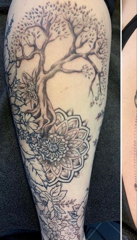 Flower Vine Tattoo, Tree Of Life Mandala, Flower Vine Tattoos, New Beginning Tattoo, Vine Tattoo, Vine Tattoos, Tree Tattoo, Flowering Vines, Tattoo Inspo