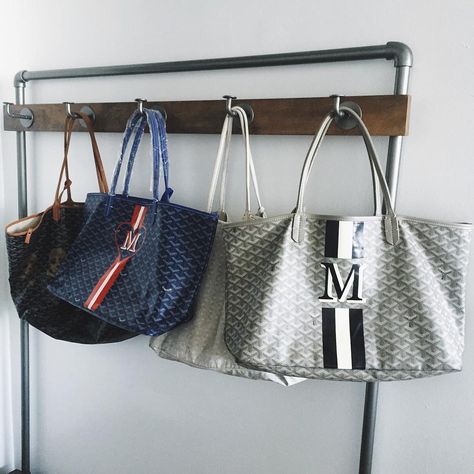 Monogrammed Goyard totes Goyard Tote Grey, Goyard Monogram, Goyard Handbags, Goyard Tote, Goyard Bag, Hot Bags, Lv Handbags, Estilo Chic, Handbag Heaven