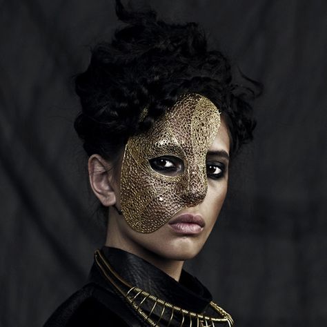 Among certain wealthy groups in major cities on Nineveh, the fashion of elaborate half-masks has taken hold. Half Mask Design, Charlene Almarvez, Mask Inspiration, Mask Half Face, Thousand Dollars, Half Mask, Half Face Mask, Half Face, The Opera