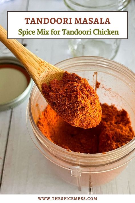 Elevate your favorite dishes with our authentic Tandoori Masala – a perfect blend of aromatic spices for rich, smoky flavor made at home! Tandoori Spice Recipe, Tandoori Masala Recipe, Tandoori Sauce, Butter Chicken Curry, Spice Blends Recipes, Masala Spice, Spice Mix Recipes, Homemade Spice Blends, Tandoori Masala