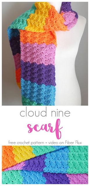 Shell Stitch, Rainbow Crochet, Afghan Patterns, Cloud Nine, Fun Crochet Projects, Pretty Patterns, Chunky Yarn, The Cloud, Crochet Techniques