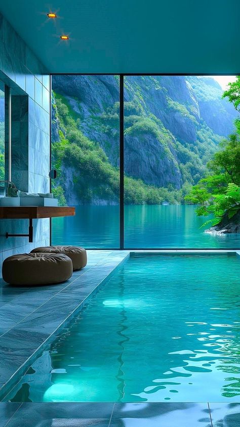 Ideas De Piscina, Amazing Swimming Pools, Indoor Pools, Indoor Swimming Pool, Dream Life House, Resort Design, Luxury Pool, Dream House Rooms, Indoor Swimming