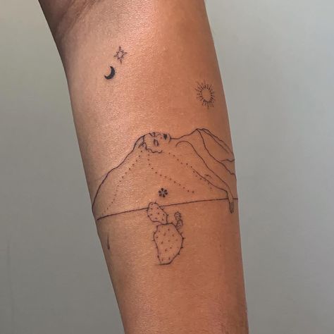 Fine Line Mexican Tattoo, Mexico Tattoo, Mexican Tattoo, Inca Trails, Mountain Tattoo, S Tattoo, Tattoo Inspo, Small Tattoos, Geometric Tattoo