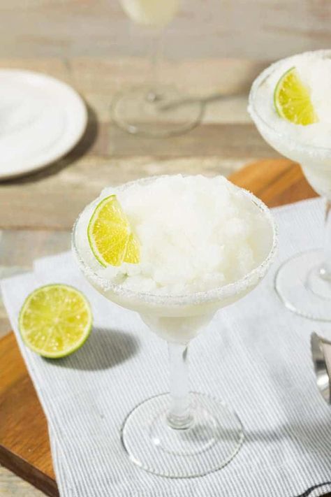 Frozen Virgin Margarita Recipe 1 Virgin Margarita Recipe, Frozen Margarita Recipes, Frozen Margarita Recipe, Summer Mocktail Recipes, Virgin Margarita, Frozen Limeade, Frozen Margarita, Easy Margarita, Margarita On The Rocks