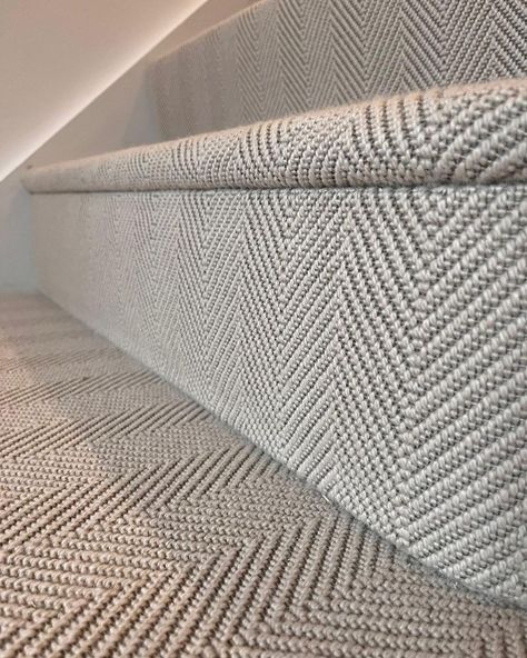 We had to share these snaps of @laurensycamore's beautiful staircase featuring our gorgeous Gatsby herringbone design in ‘Ivory' colourway… | Instagram Hall And Stairs Carpet, Herringbone Carpet Stairs And Landing, Stairs And Landing Carpet Ideas, Carpets For Stairs And Landing, Carpet Inspiration, Herringbone Carpet Stairs, Stairs Carpet, Stair Carpet Ideas, Hallway Stairs And Landing