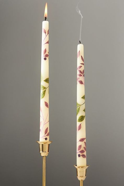 Handpainted Harvest Taper Candles, Set of 2 Acorn Candle, Anthropologie Candle, Apartment Mood Board, Good Burns, Summer Board, Lamp Diy, Everything Fall, Pumpkin Fall Decor, Home Wishlist