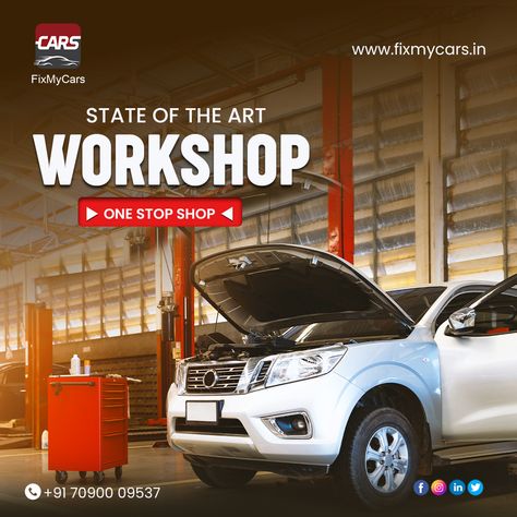 Fixmycars is Bangalore's best car repair workshop, providing a wide range of services at an affordable cost. Your one-stop shop for all general car repair services. 📲 Enquire now at +91 7090009537 🌐 https://www.fixmycars.in/ #CarWorkShop #CarRepairingWorkShop #CarRepairingService #CarServiceCenter #CarServiceCenterBangalore #MultiBrandCarRepair #CarServices #CarRepair #Mechanic #AutoShop #FixMyCars #Shiftautomobiles #Bangalore #Karnataka Auto Repair Shop Aesthetic, Car Service Ads, Auto Mechanic Shop, Mechanics Aesthetic, Car Repair Shop, Car Inspection, Graphic Branding, Car Advertising Design, Mechanical Workshop