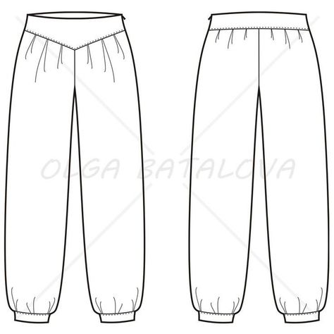 Anime Col, Harem Pants Diy, Fashion Flat Template, Harem Pants Pattern, Aladdin Jr, Fashion Sketch Template, Fashion Design Jobs, Fashion Flat Sketch, Harem Pants Fashion